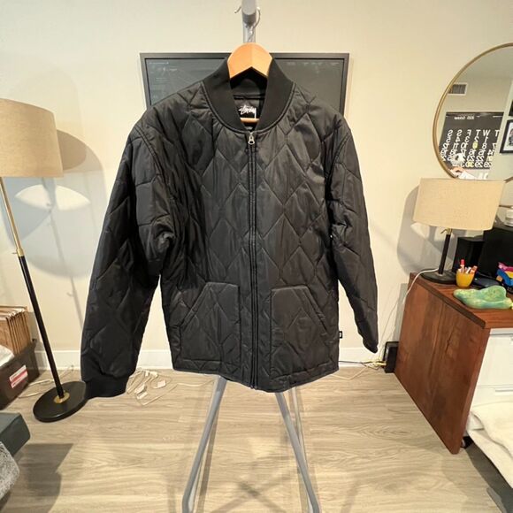 Stussy - Quilted Military Jacket (#115272-0001) - Black - Picture 1 of 8